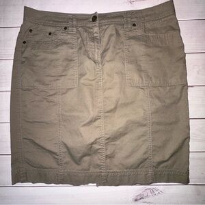 Jones New York Sport Khaki Skirt Women’s 14 Casual Cargo Pockets Office School